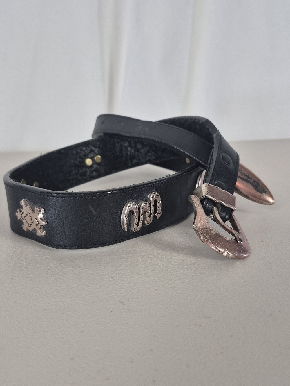 Leegin Vintage 90s 'Silver Creek Collection' Spirit Animal Concho Belt - Size XS
